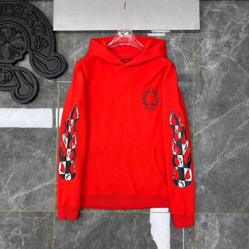 Chrome Hearts Red Graphic Hoodie